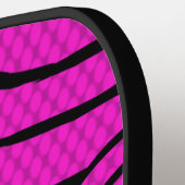 NeonLine 1 Roze bewerkbare naam en Initialen Pickleball Paddle (Links Detail)