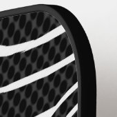 NeonLine 1 Zwart Bewerkbare naam en Initialen Pickleball Paddle (Links Detail)