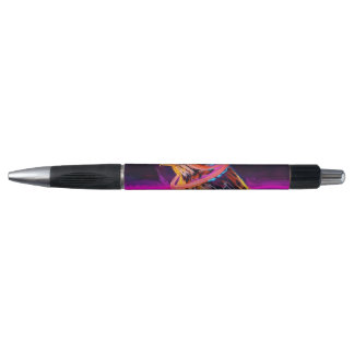 Neonmus met gloeiende accenten pen