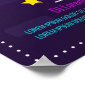 Neonmuziek achtergrond met elektrisch gitaar Poste Poster (Hoek)