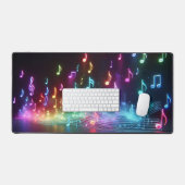 Neonmuzieknotaties bureaumat (Keyboard & Muis)