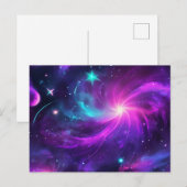Neonnevel met sterren briefkaart (Voorkant / Achterkant)