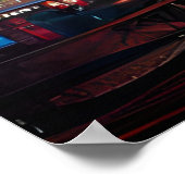 Neonoir Cyberpunk Abstract Neon Light City Poster (Hoek)