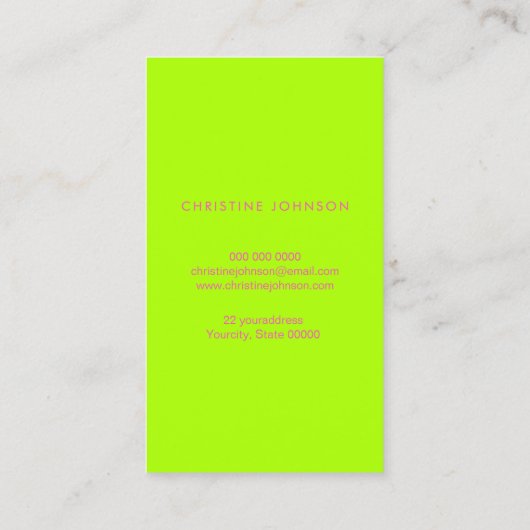 neonontwerp visitekaartje (Achterkant)