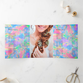 neonopal achtergrond Tri-Fold Brochure Drieluik Uitnodiging
