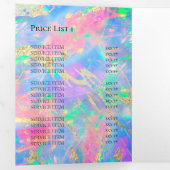 neonopal achtergrond Tri-Fold Brochure Drieluik Uitnodiging (Binnenzijde eerst)