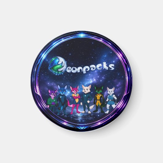 Neonpacks (cirkelontwerp) magneet (Voorkant)