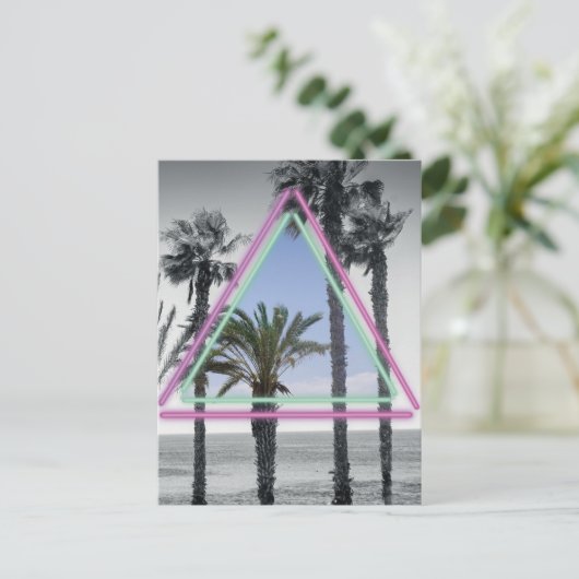 Neonpalm Briefkaart (Staand voorkant)