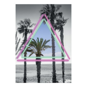 Neonpalm Foto Afdruk