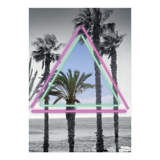 Neonpalm Foto Afdruk (Voorkant)