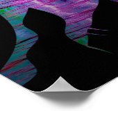 Neonpalmlandschap: Cube Poster (Hoek)