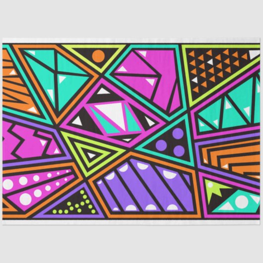 neonpapier voor abstract weefsel tissuepapier (Voorkant)