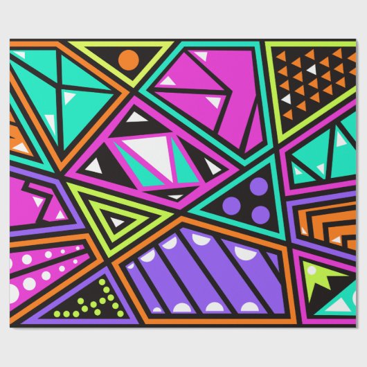 neonpapier voor abstracte verpakking cadeaupapier (Vlak)