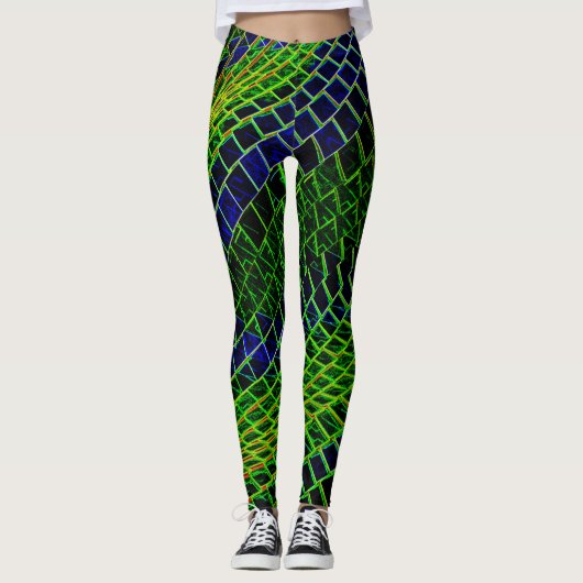 Neonpatroon Leggings (Voorkant)