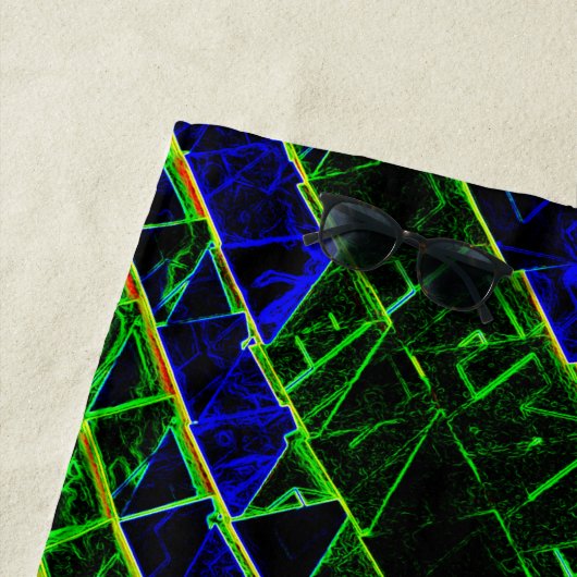 Neonpatroon Strandlaken (In situ)