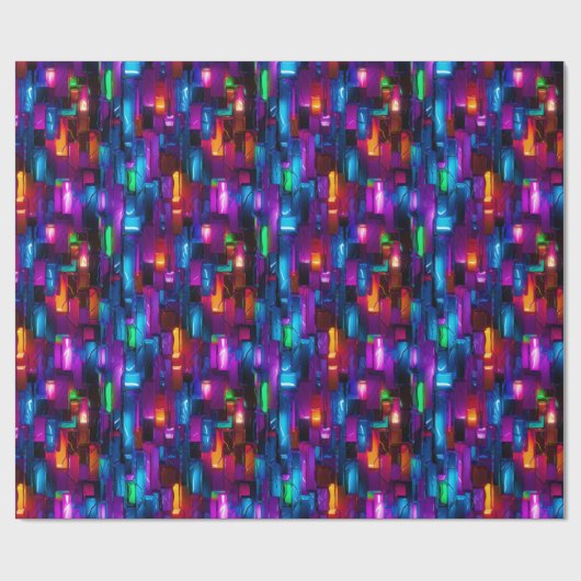 Neonprisma extravaganza cadeaupapier (Vlak)