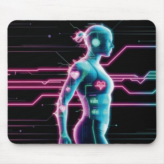 NeonPulse Fitness Tracker Pad Muismat (Voorkant)