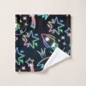 neonraketster bad handdoek (Wasdoekje)