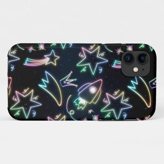 neonraketster Case-Mate iPhone case (Achterkant (horizontaal))