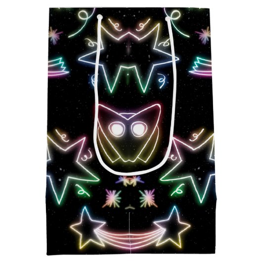 neonraketster medium cadeauzakje (Achterkant)