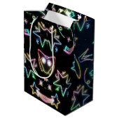 neonraketster medium cadeauzakje (Achterkant Gekanteld)