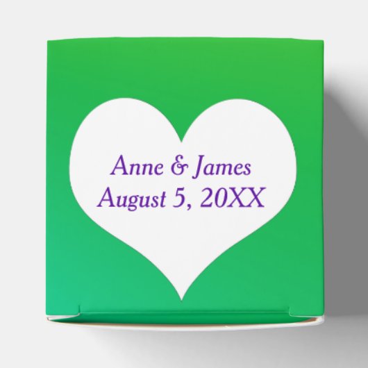 Neonregenboog met hart bedankdoosjes (Bovenkant)