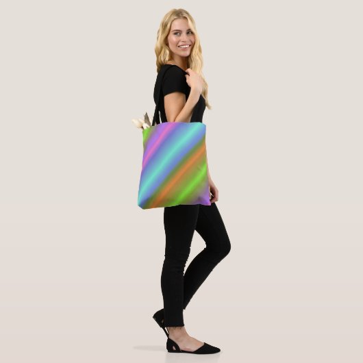 neonregenboogcanvas tas (Op model)