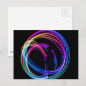 neonregenboogcirkel briefkaart (Voorkant / Achterkant)