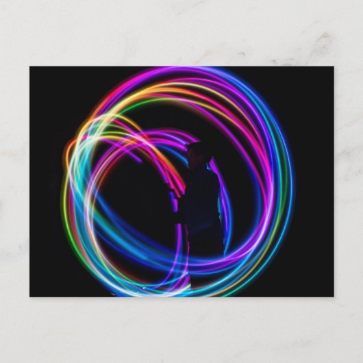 neonregenboogcirkel briefkaart (Voorkant)
