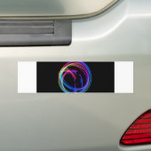 neonregenboogcirkel bumpersticker (Op auto)