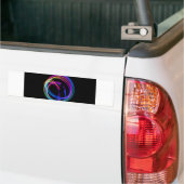 neonregenboogcirkel bumpersticker (Op Truck)