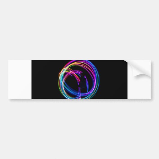 neonregenboogcirkel bumpersticker (Voorkant)