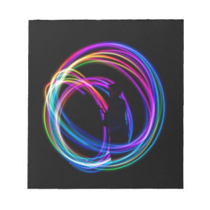 neonregenboogcirkel notitieblok