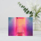 neonregenbooggang briefkaart (Staand voorkant)