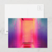 neonregenbooggang briefkaart (Voorkant / Achterkant)