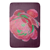 Neonroze en groene vetplantroos badmat (Voorkant Verticaal)