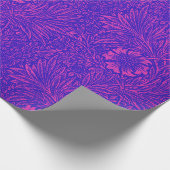  neonroze felblauw bloemmotief cadeaupapier (Hoek)