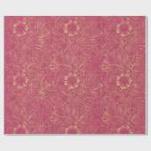  neonroze lichtgeel bloemmotief cadeaupapier (Vlak)