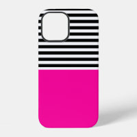 Neonroze met zwarte en witte strepen