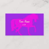 neonroze paard visitekaartje (Voorkant)