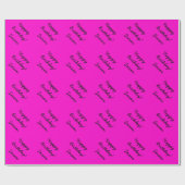 Neonroze verpakkingspapier |  tekst cadeaupapier (Vlak)