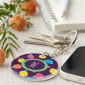 Neonrozen Acryl Sleutelhanger (Voorkant Rechts)