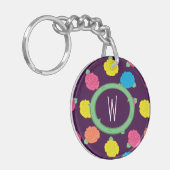 Neonrozen Acryl Sleutelhanger (Voorkant Links)