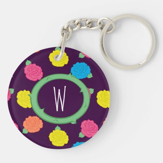 Neonrozen Acryl Sleutelhanger (Achterkant)