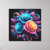 Neonrozen Canvas Afdruk (Voorkant)