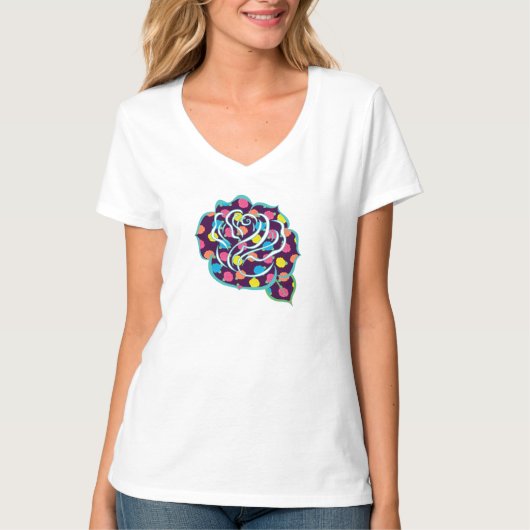 Neonrozen Dames T-shirt (Voorkant)