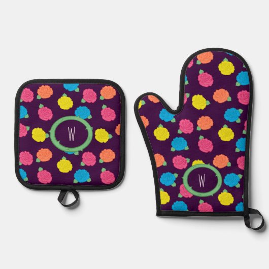Neonrozen Ovenwant & Pannenlap Set (Voorkant)