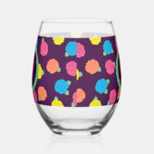 Neonrozen Wijnglas Zonder Voet (Rechts)