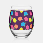 Neonrozen Wijnglas Zonder Voet (Links)