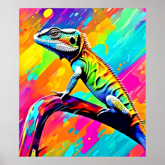 Neonscale Lizard Poster (Voorkant)